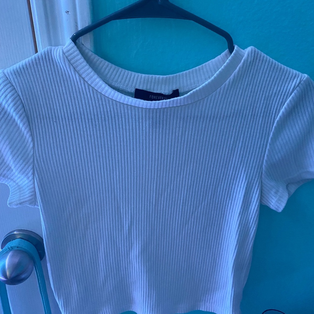 White shirt from forever 21/crop top